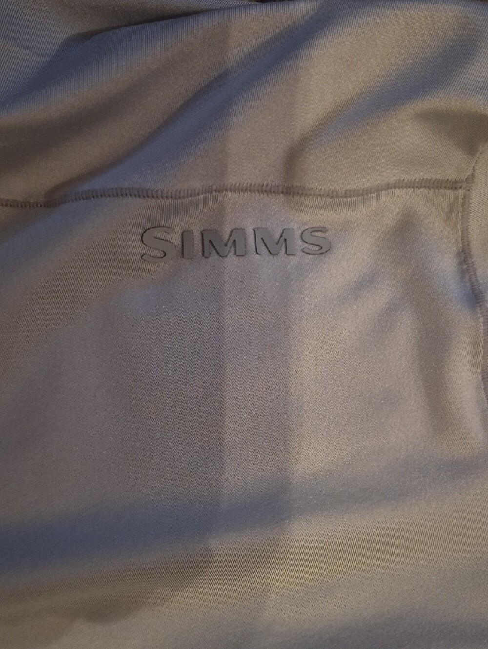 Simms Light Gray Long-Sleeve Performance Tee - Picture 3 of 8